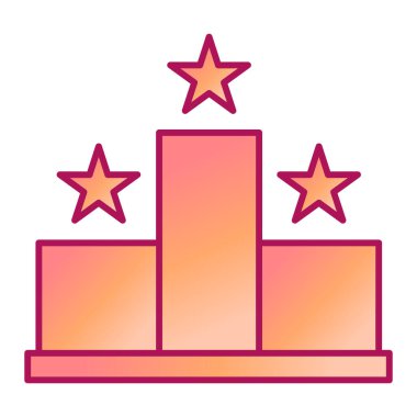 Podyum. Web simgesi basit illüstrasyon