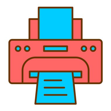 Yazıcı. Web simgesi basit illüstrasyon