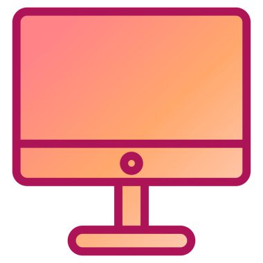 Bilgisayar. Web simgesi basit illüstrasyon