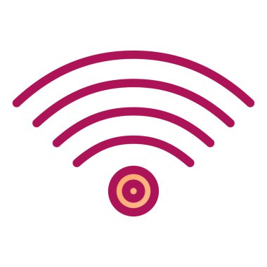 Wi-Fi sinyal ikonu vektörü, ağ ve mobil uygulama tasarımınız için beyaz arkaplanda izole edilmiş, kablosuz logo konsepti