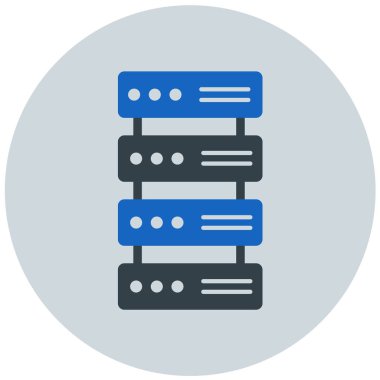 veritabanı. Web simgesi basit illüstrasyon