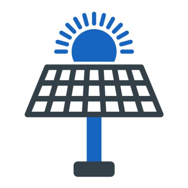 Güneş paneli. Basit resimleme