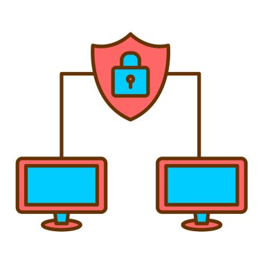 asma kilit ve kilit vektör illüstrasyon tasarımına sahip güvenlik sistemi