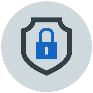 Kalkan. Web simgesi basit illüstrasyon