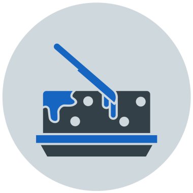 Kek. Web simgesi basit illüstrasyon