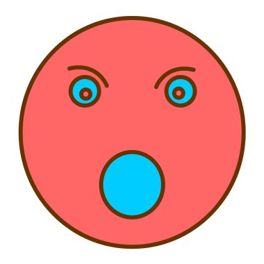 Ağlayan yüz ifadesi, vektör illüstrasyonu