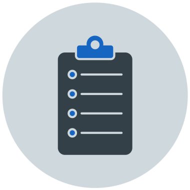 Kontrol listesi. Web simgesi basit illüstrasyon