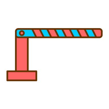 Web ve mobil uygulama tasarımınız için beyaz arkaplanda izole edilmiş bariyer simgesi vektörü, yol logosu kavramı