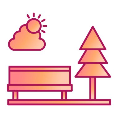 park modern simge vektör illüstrasyonu 