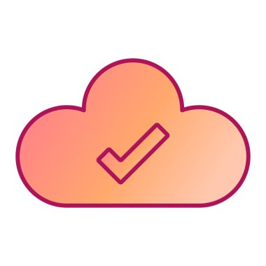 Bulut hesaplama simgesi vektör illüstrasyonu