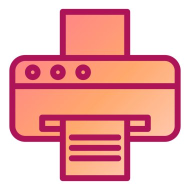 Yazıcı. Web simgesi basit illüstrasyon