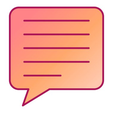 Sohbet mesajı. Basit resimleme