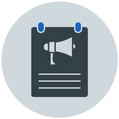 Megafon. Web simgesi basit illüstrasyon