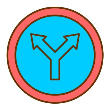 Yol simgesi, vektör illüstrasyonu