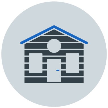 Ev. Web simgesi basit illüstrasyon