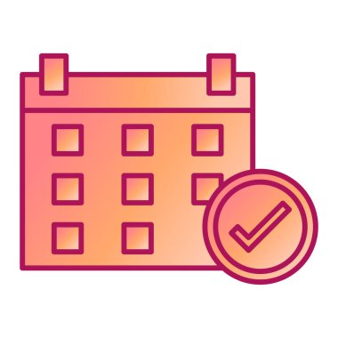 Takvim simgesi vektör illüstrasyonu