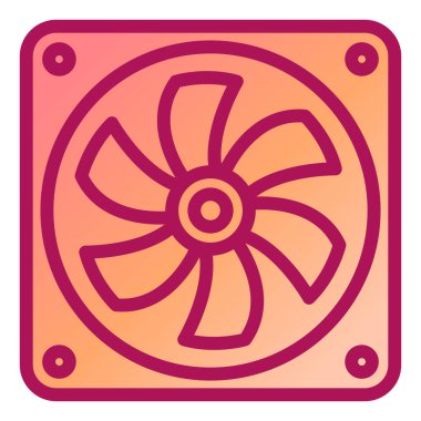 Bilgisayar fan simgesi. vektör illüstrasyonu