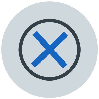 İptal et. Web simgesi basit illüstrasyon