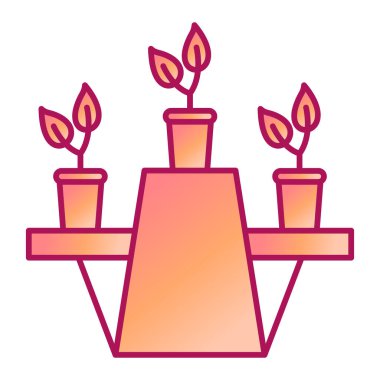 saksı bitkileri vektör çizimi tasarımı