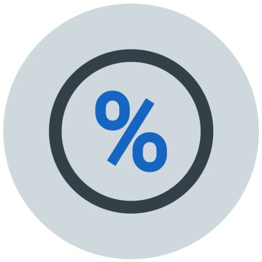 - Yüzde. Web simgesi basit illüstrasyon