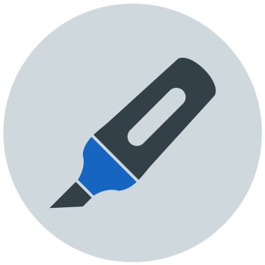 Kalem. Web simgesi basit illüstrasyon