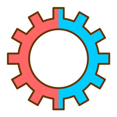 dişli simgesi vektör illüstrasyonu