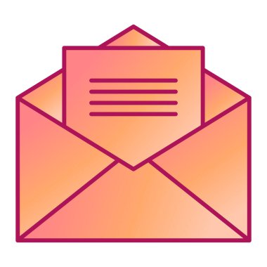 İleti e- posta vektör illüstrasyon tasarımı içeren zarf