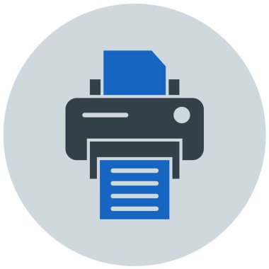 Yazıcı. Web simgesi basit illüstrasyon