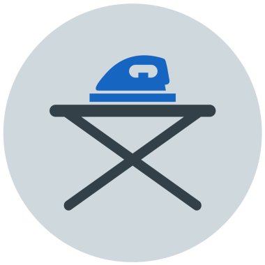 Ütü yapıyorum. Web simgesi basit illüstrasyon