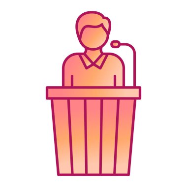 Konuşma vektörü illüstrasyon tasarımı olan adam