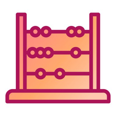 Abaküs. Web simgesi basit illüstrasyon