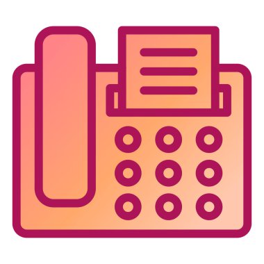 faks. Web simgesi basit illüstrasyon