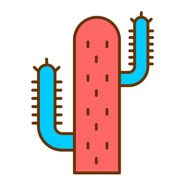 Kaktüs. Web simgesi basit illüstrasyon