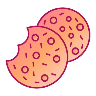 Kurabiye. Web simgesi basit tasarım