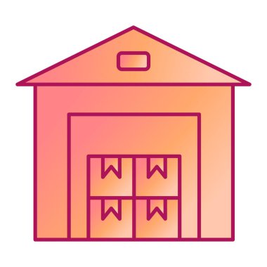 dağıtım kamyonu ikonu vektör çizimi tasarımı