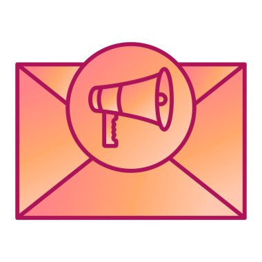 ileti simge vektör çizim tasarım ile megafon