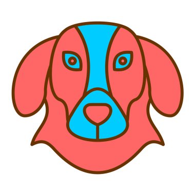 Köpek. Web simgesi basit illüstrasyon