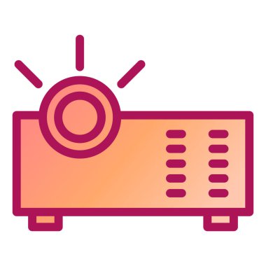 Projektör ikon vektör illüstrasyonu