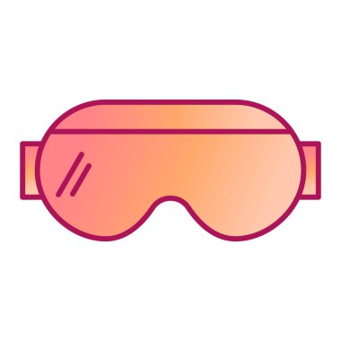 Gözlük ikonu. Güvenlik maskesi çizimi çizimi