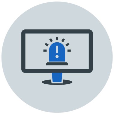 Alarm! Web simgesi basit illüstrasyon