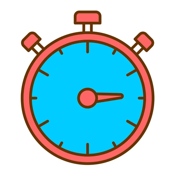 Pictogram Stopwatch Platte Illustratie Van Timer Vector Pictogrammen Voor Web — Stockvector