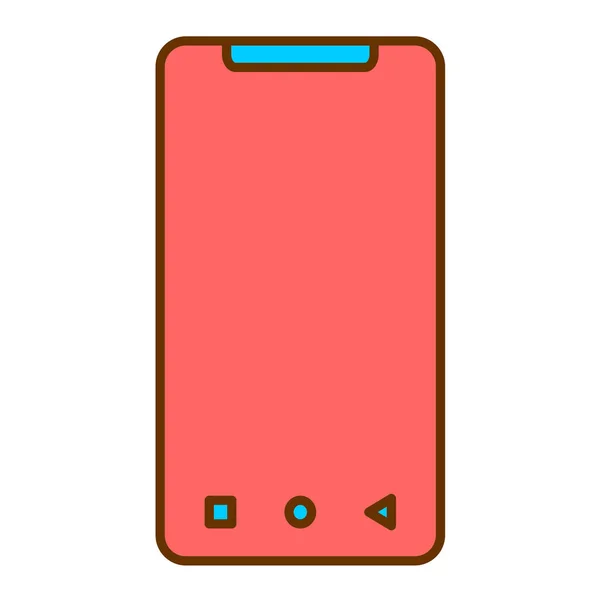 Icono Del Dispositivo Smartphone Ilustración Plana Iconos Vectores Teléfonos Móviles — Vector de stock