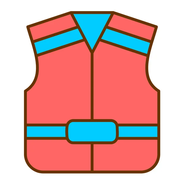 Gilet Icône Web Illustration Simple — Image vectorielle