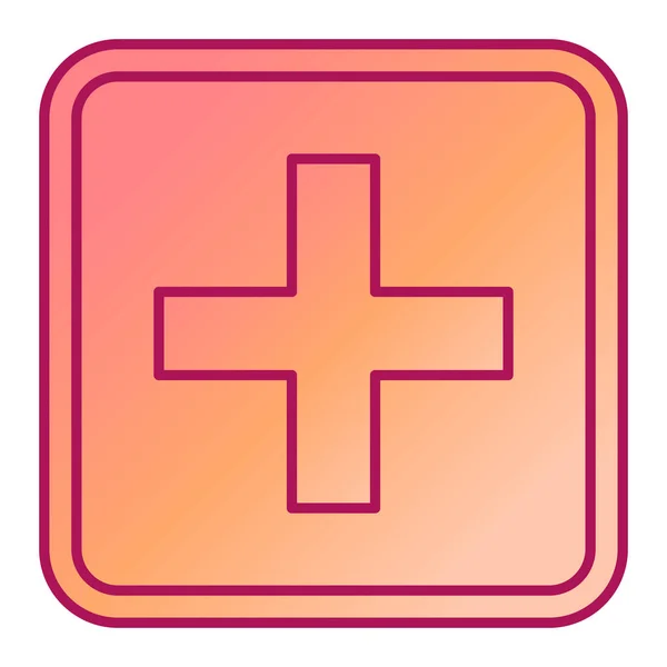 Hospital Cross Icon Vector Illustration — Stock Vector