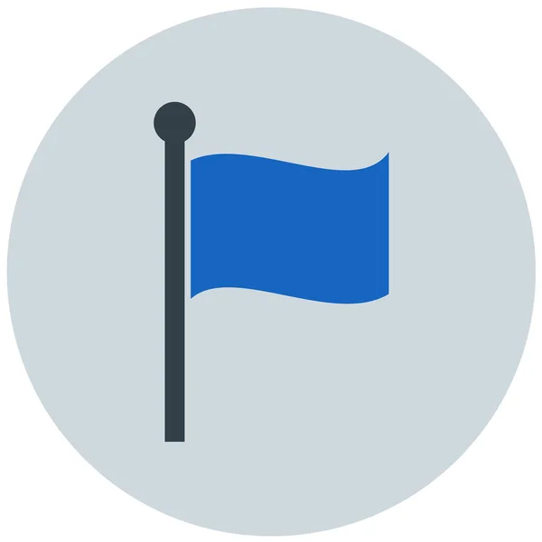 Bandeira Ilustração Vetor Ícone Web — Vetor de Stock