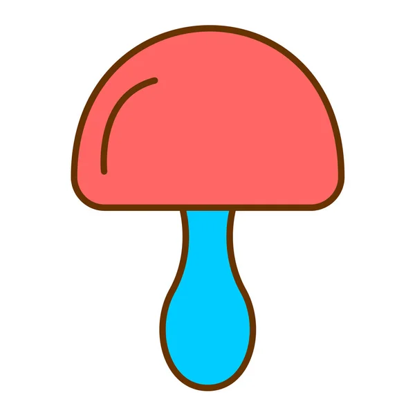 蘑菇矢量平面颜色图标 — 图库矢量图片