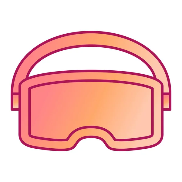 Icono Gafas Esquema Ilustración Iconos Vectores Máscara Virtual Para Web — Vector de stock