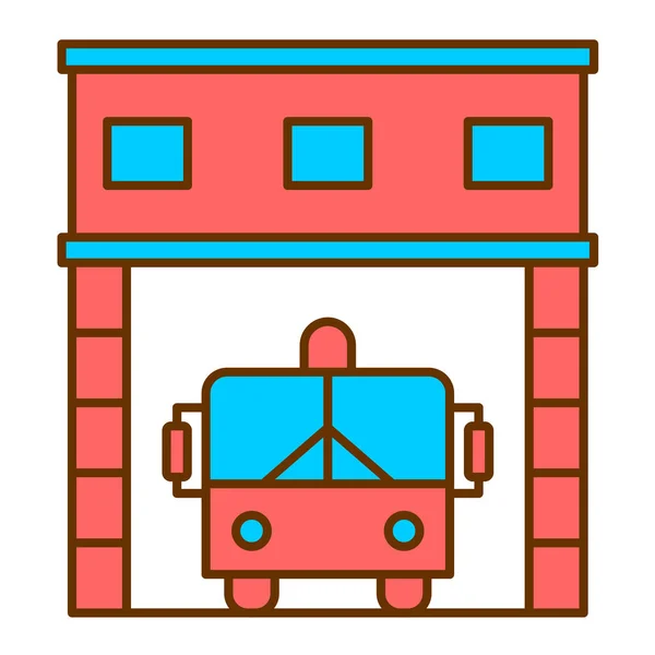 Icono Bus Vector Ilustración — Vector de stock