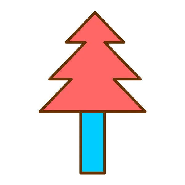 クリスマスツリーアイコンベクトルイラスト — ストックベクタ