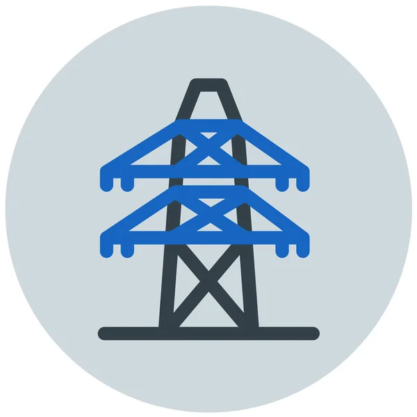 Illustration Vectorielle Une Icône Tour Électrique — Image vectorielle